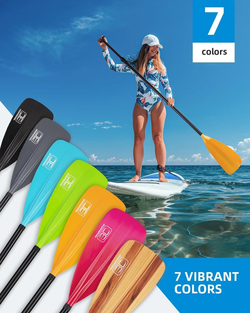 OCEANBROAD SUP Paddle - Adjustable Stand-Up Paddle for Paddleboard Kayak, Adjustable Aluminum Alloy Shaft with Reinforced Nylon Blades - Image 4